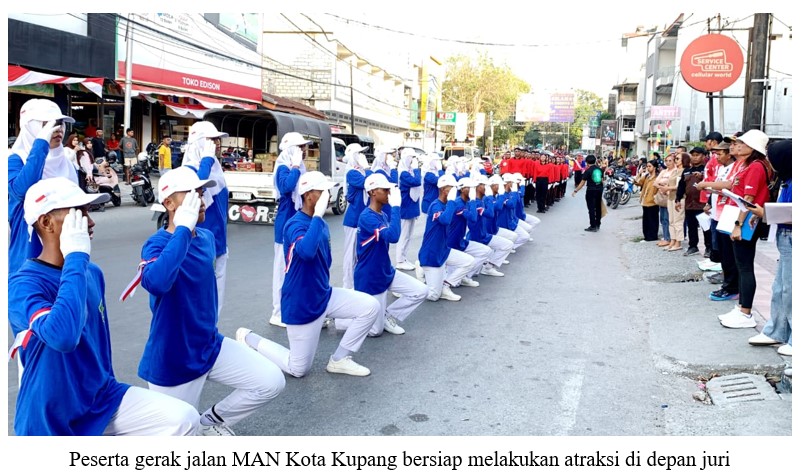 MAN Kota Kupang Semarakkan Lomba Gerak Jalan HUT RI di Kota Kupang